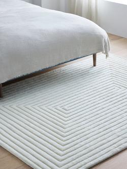 John Lewis Box Stripe Pure Wool Rug, White Ivory - view 2, White Ivory