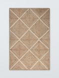 John Lewis Diamond Skye Jute Rug, Natural
