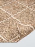 John Lewis Diamond Skye Jute Rug, Natural