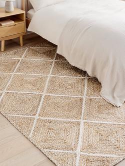 John Lewis Diamond Skye Jute Rug, Natural - view 2, Natural