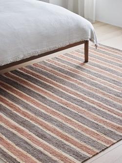 John Lewis Longstock Bold Stripe Hand Woven Pure Jute Rug, Nutmeg - view 2, Nutmeg