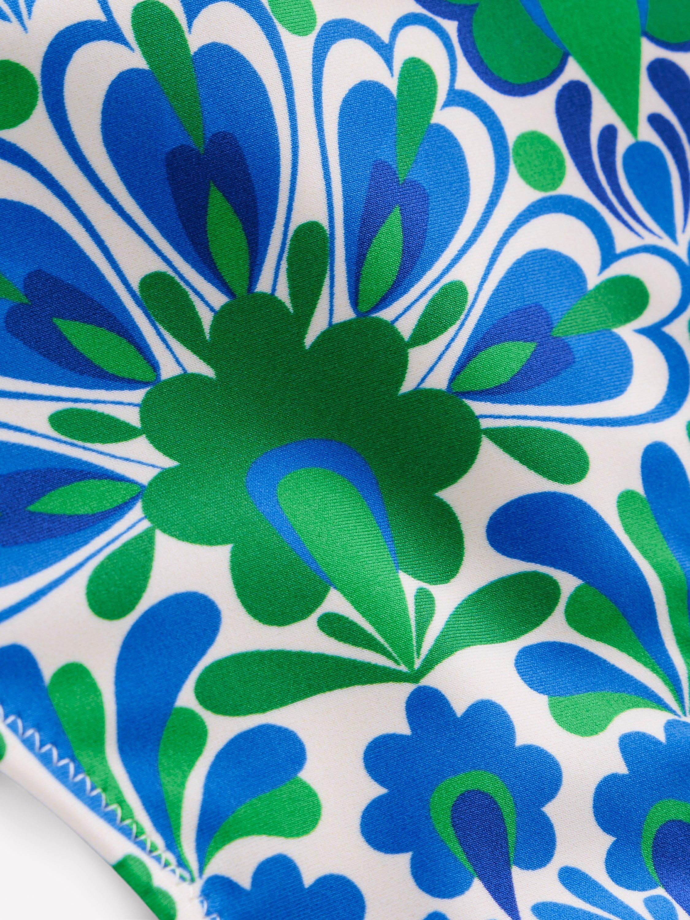 Product image 7 of 7, which shows Boden Classic Geometric Bikini Bottoms, Blue/Multi, 8