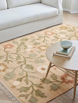 John Lewis Marlow Floral Jute Rich Rug, Multi - view 2, Multi
