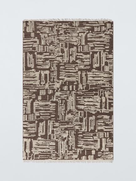 John Lewis Moroccan Abstract Wool Rich Rug, Cocoa, Cocoa