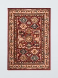 John Lewis Royal Heritage Aztec Pure Wool Rug, Red, Red