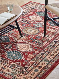 John Lewis Royal Heritage Aztec Pure Wool Rug, Red - view 2, Red