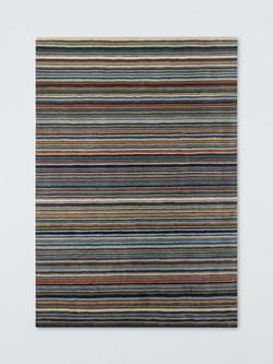 John Lewis Russet Multistripe Rug, Blue/Multi