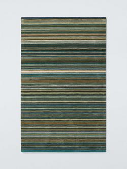 John Lewis Russet Multistripe Rug, Green