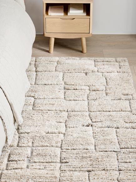 John Lewis Sahara Hand Knotted Wool Rich Rug, Natural/Multi - view 2, Natural/Multi