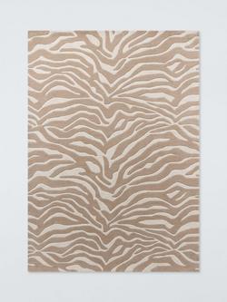 John Lewis Zebra Print Pure Wool Rug, Natural, Natural
