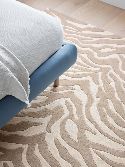 John Lewis Zebra Print Pure Wool Hand Woven Rug, Natural - view 2, Natural