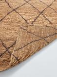John Lewis Zohra Diamond Pure Jute Rug, Natural