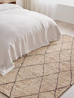 John Lewis Zohra Diamond Pure Jute Rug, Natural - view 2, Natural