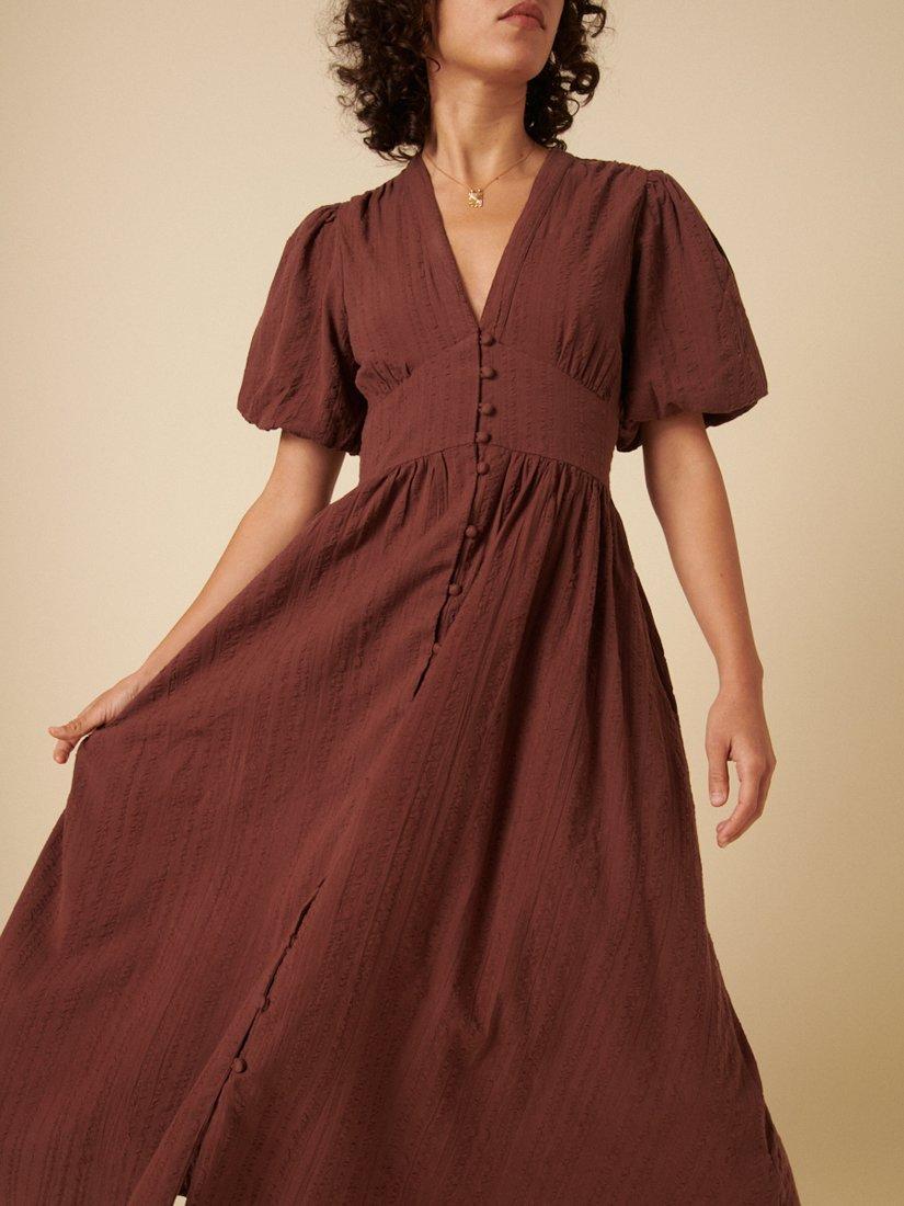 Product image 2 of 4, which shows Nobody's Child Petite Starlight Midi Dress, Brown, 12