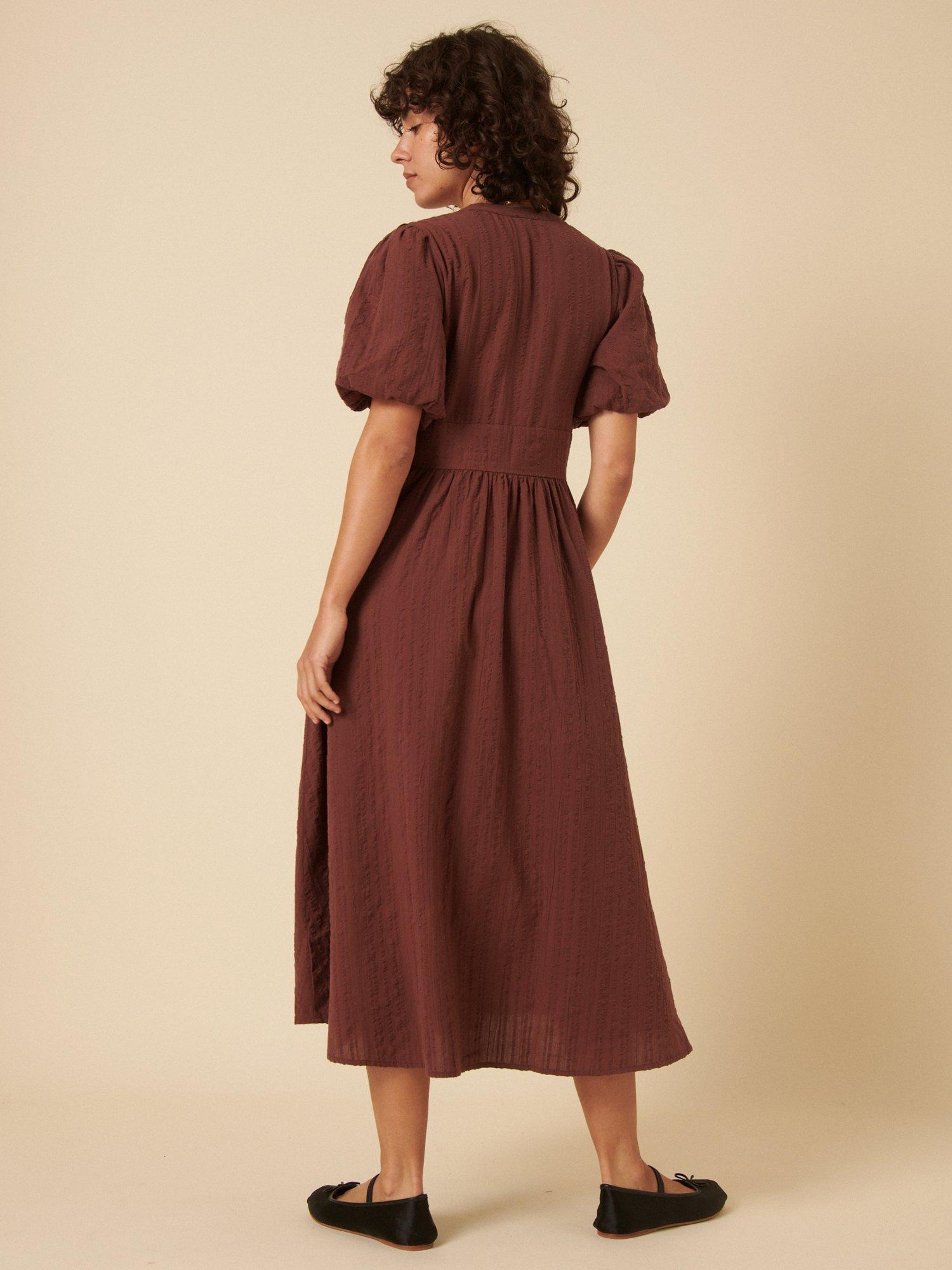 Product image 4 of 4, which shows Nobody's Child Petite Starlight Midi Dress, Brown, 12
