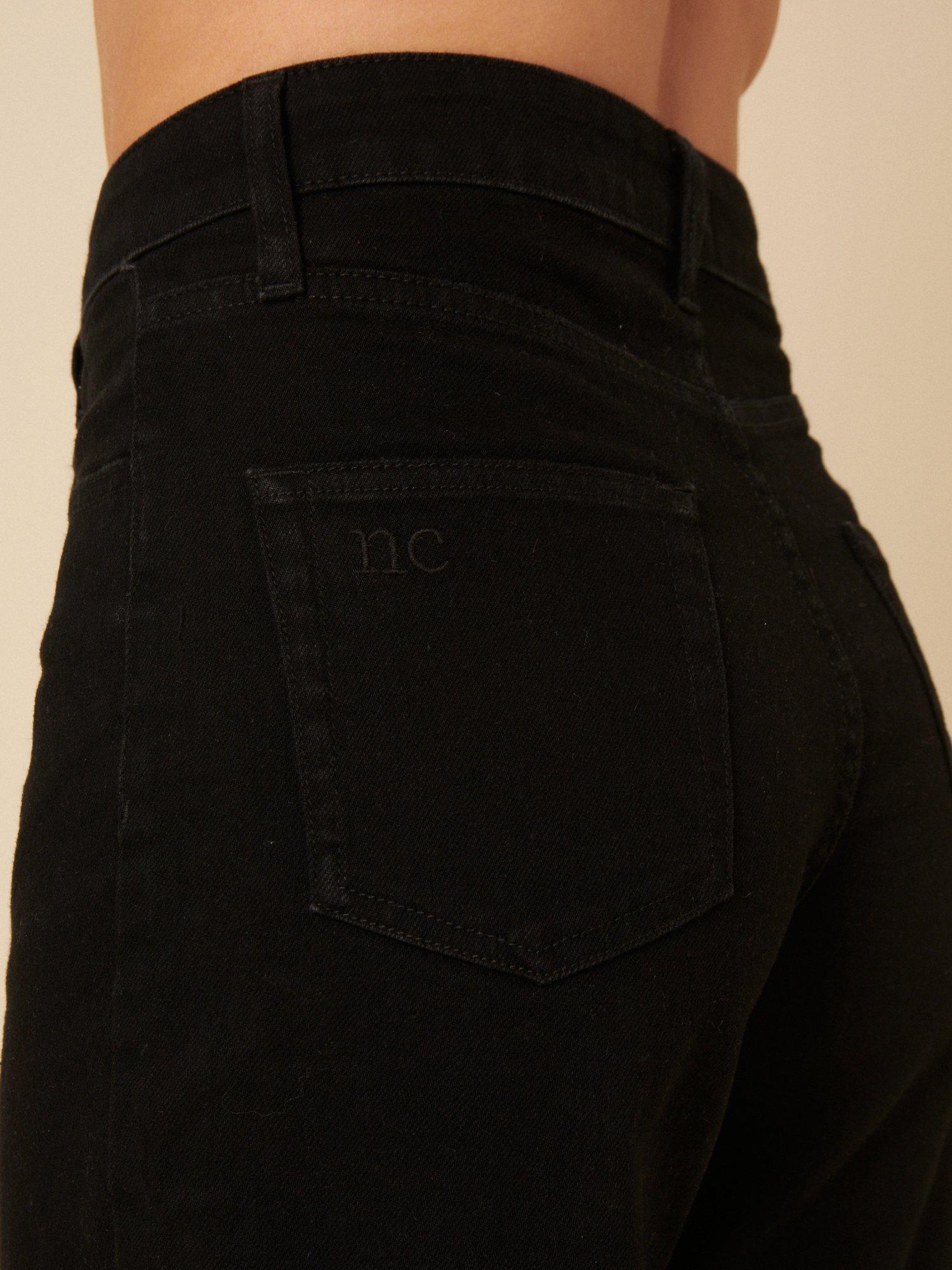 Product image 4 of 5, which shows Nobody's Child Cropped Wide Leg Organic Cotton Rich Jeans, Black, 8
