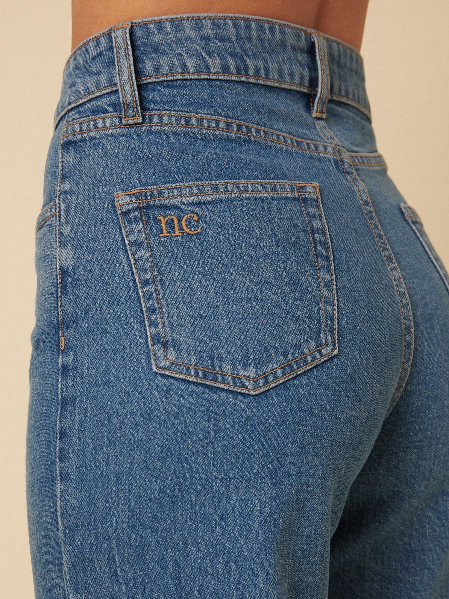 Product image 4 of 5, which shows Nobody's Child Cropped Wide Leg Organic Cotton Rich Jeans, Blue, 8