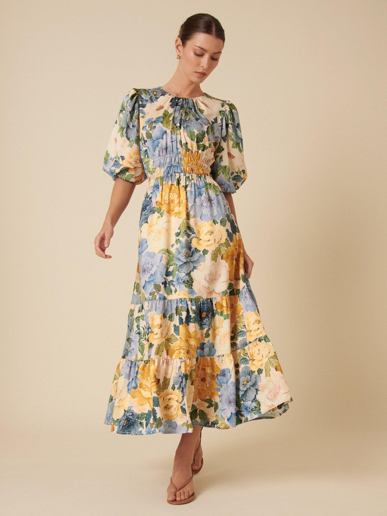 Product image 3 of 5, which shows Nobody's Child Zelda Floral Midi Dress, Multi, 8