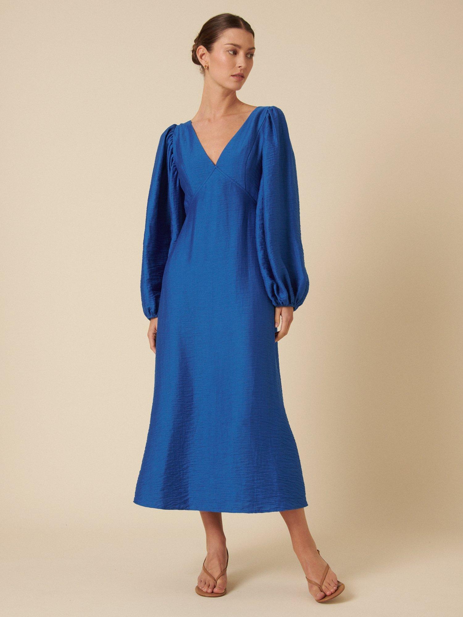 Product image 1 of 4, which shows Nobody's Child Zendaya Open Back Midi Dress, Blue, 6