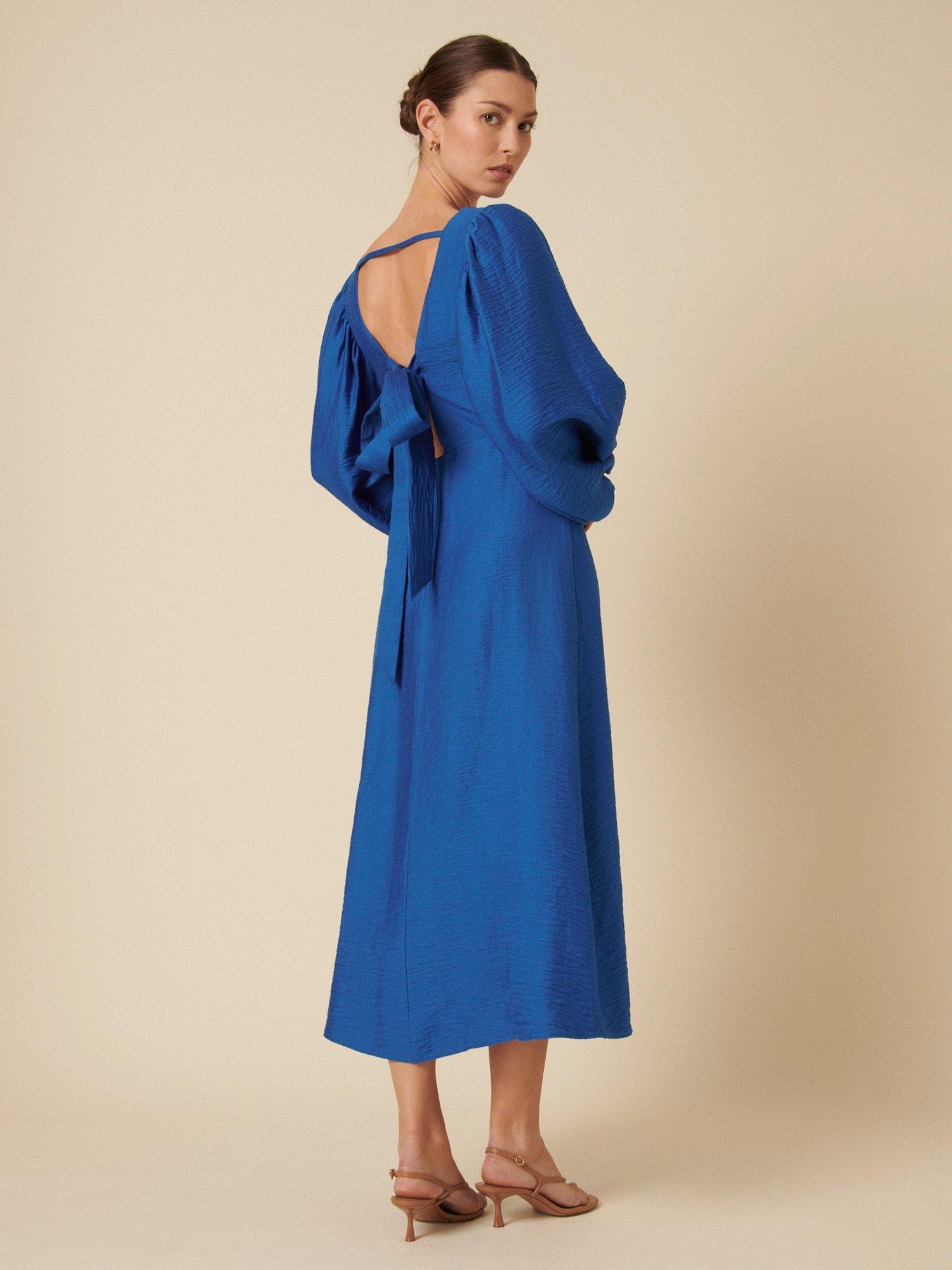 Product image 4 of 4, which shows Nobody's Child Zendaya Open Back Midi Dress, Blue, 6