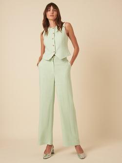 Nobody's Child Wide Leg Trousers containing LENZING™ ECOVERO™ Viscose, Green