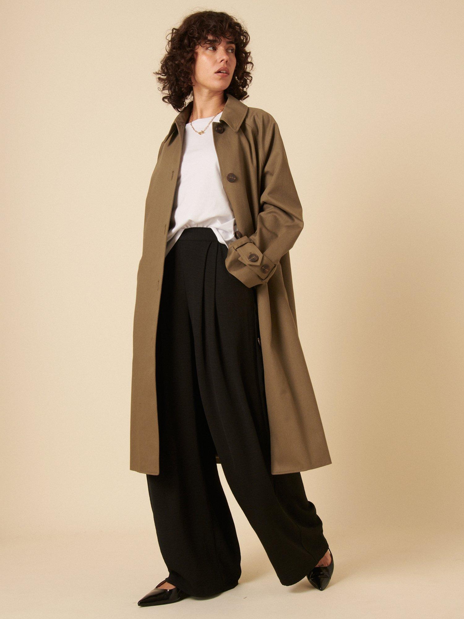 Product image 3 of 5, which shows Nobody's Child Zeena Crinkle Wide Leg Trousers, Black, 6