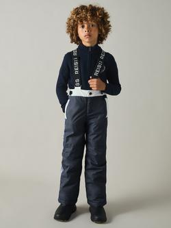 Reiss Kids' Arcs Ripstop Salopettes, Navy/Multi - view 2, Navy/Multi