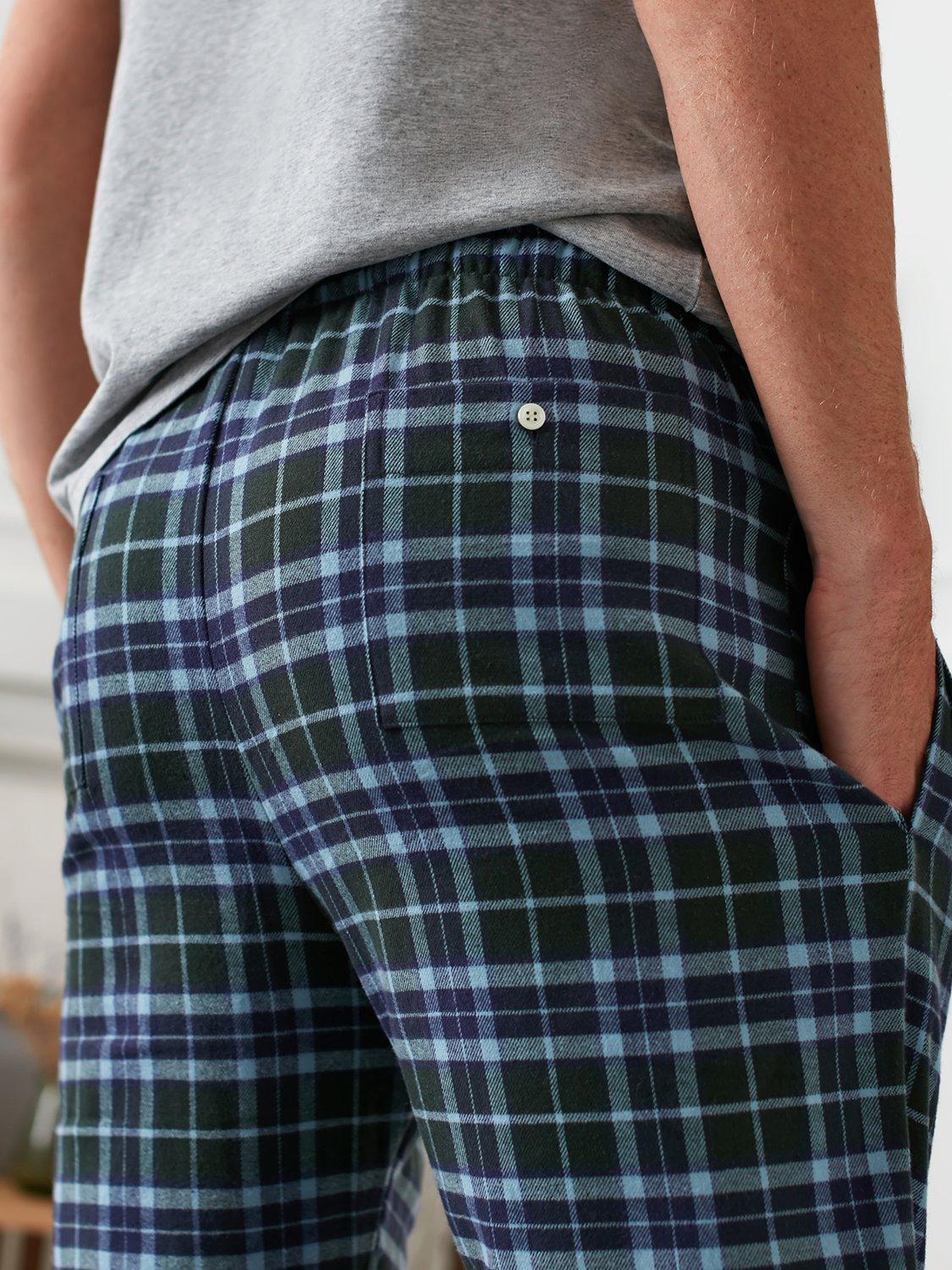 Product image 4 of 7, which shows British Boxers Tartan Brushed Cotton Pyjama Trousers, Multi, S