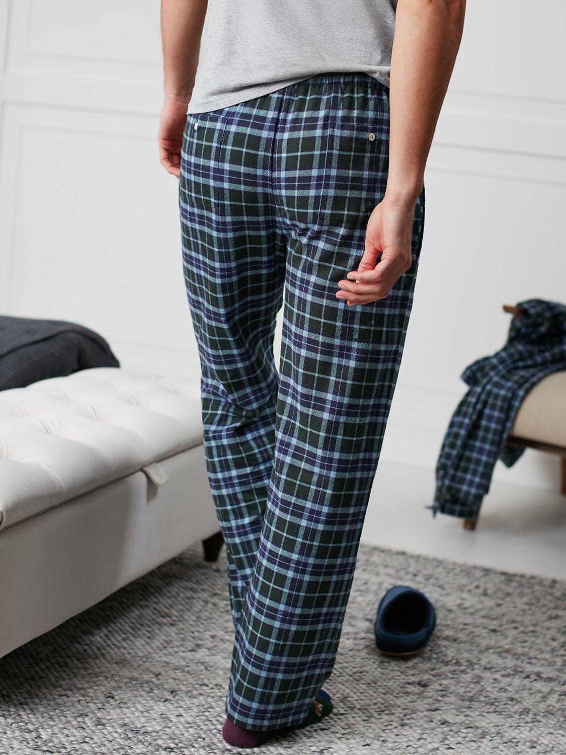 Product image 5 of 7, which shows British Boxers Tartan Brushed Cotton Pyjama Trousers, Multi, S