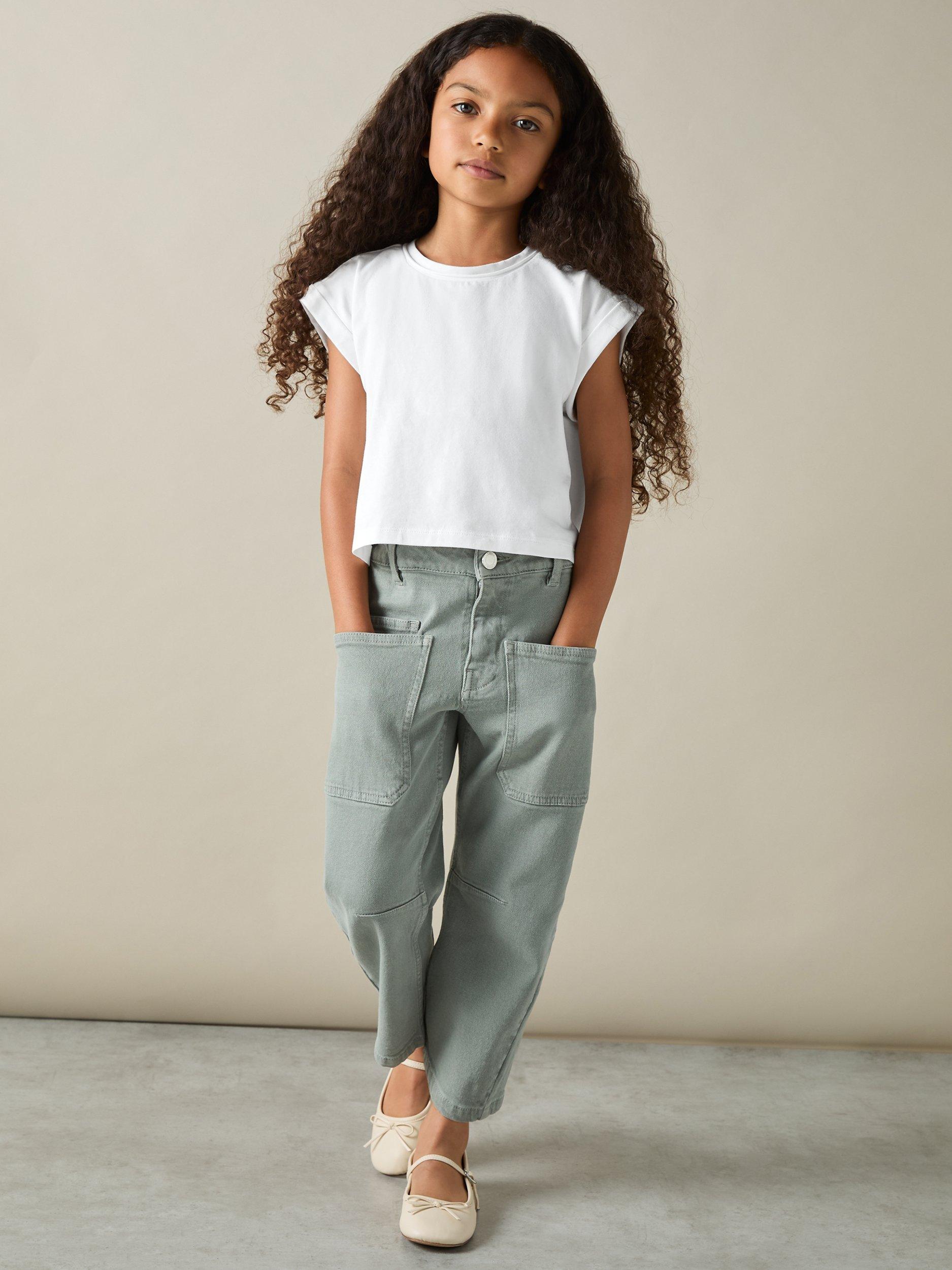 Product image 2 of 4, which shows Reiss Kids' Terry Cotton Cap Sleeve T-Shirts, Pack of 3, Multi, 6-7 years