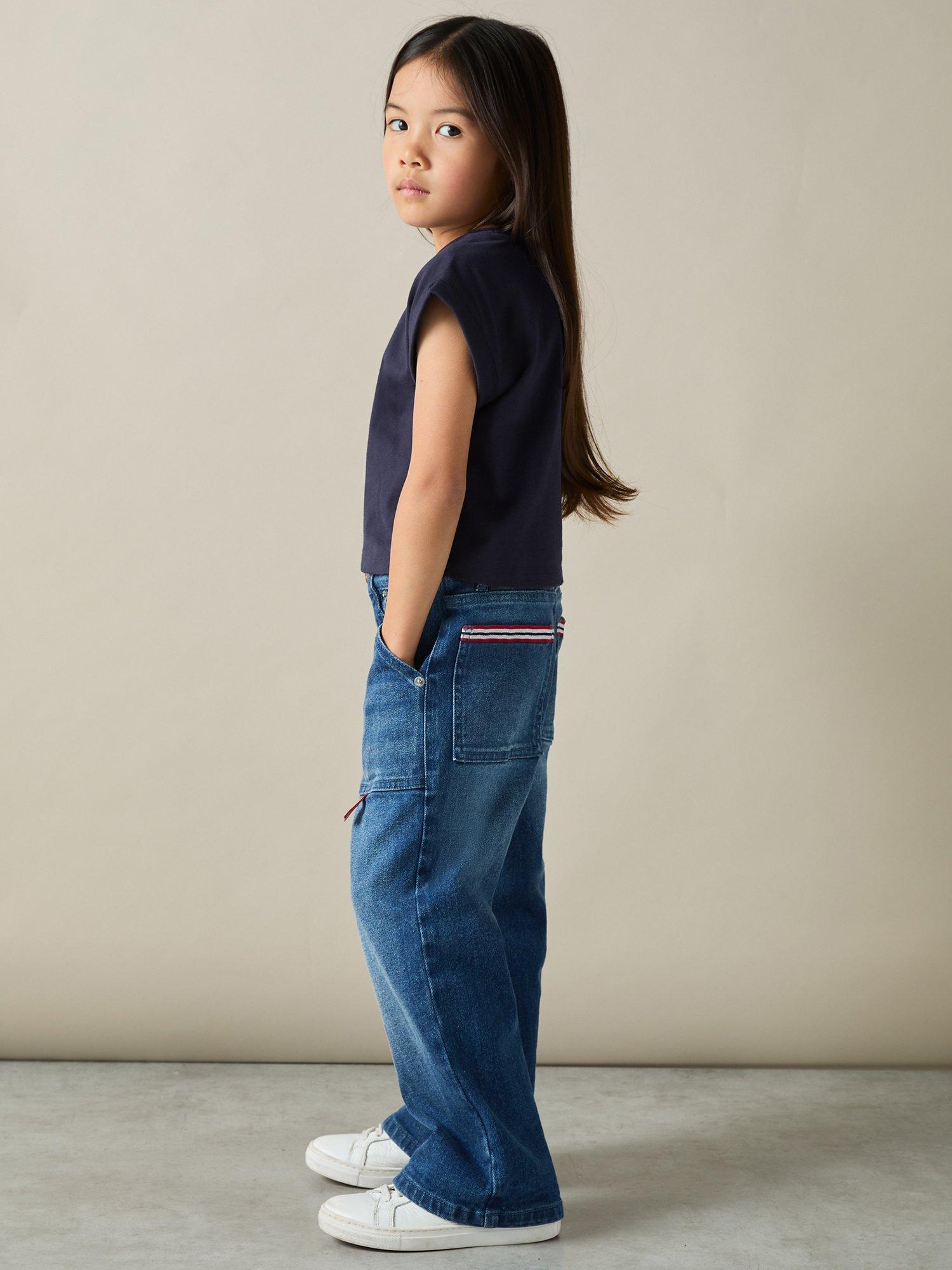 Product image 4 of 4, which shows Reiss Kids' Terry Cotton Cap Sleeve T-Shirts, Pack of 3, Multi, 6-7 years
