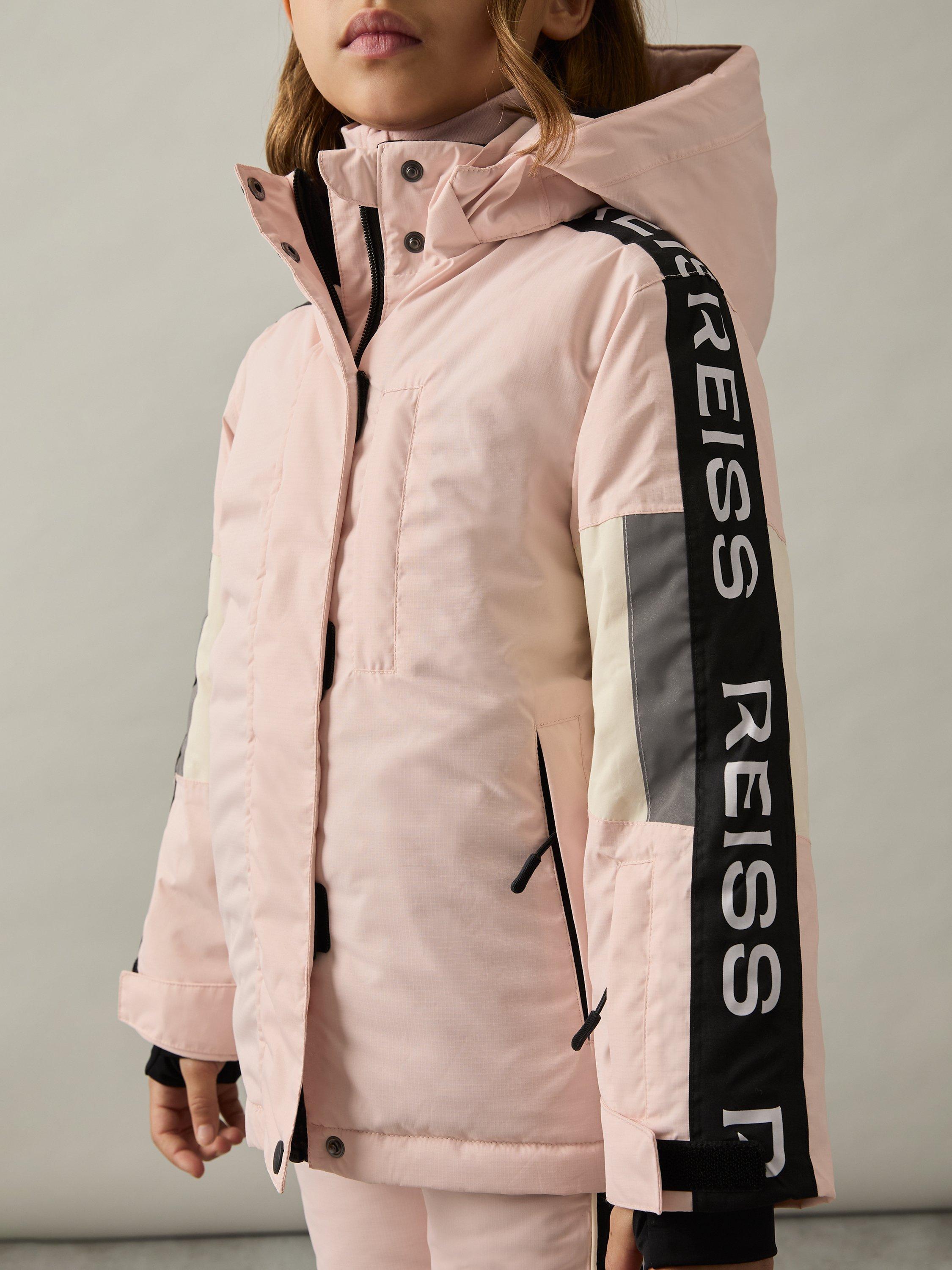 Product image 2 of 4, which shows Reiss Kids' Carla Padded Ski Jacket, Pink, 4-5 years