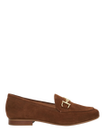 Dune London Glair Suede Loafers, Tan