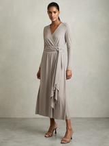 Reiss Caprice Wool Blend Dress, Ivory/Multi