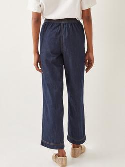 Monsoon Harper Cropped Wide Leg Jeans, Indigo - view 2, Indigo