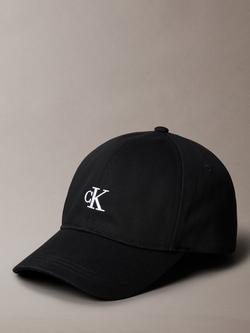 Calvin Klein Kids' Monogram Pure Organic Cotton Baseball Cap, Black, Black