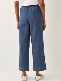 Monsoon Harper Wide Leg Jeans, Blue - view 2, Blue