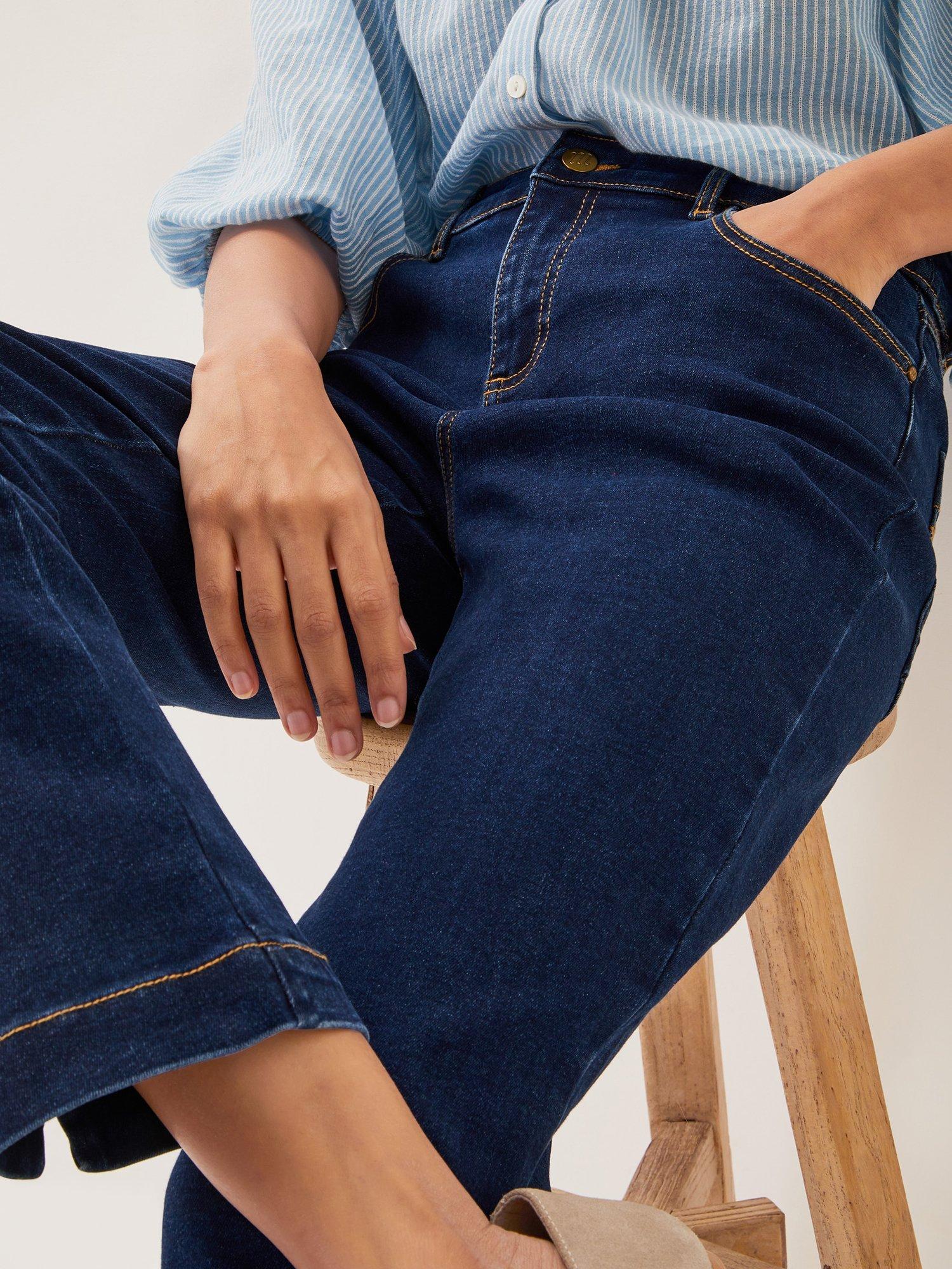 Product image 5 of 5, which shows Monsoon Safaia Ankle Grazer Jeans, Indigo, 8
