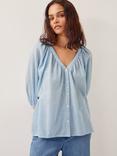 Monsoon Avery Stripe Shirt, Pale Blue