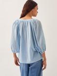 Monsoon Avery Stripe Shirt, Pale Blue