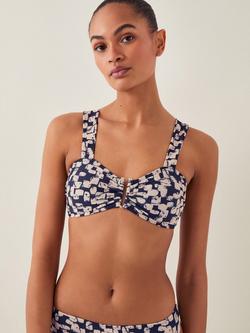 Monsoon Ania Squares Bikini Top, Black/White, Black/White
