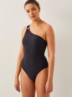 Monsoon Killa Asymmetric Swimsuit, Black, Black