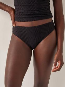 Monsoon Alicia Textured Bikini Bottoms, Black, Black