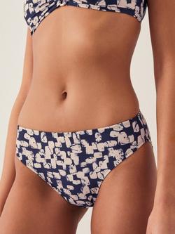 Monsoon Ania Square Bikini Bottoms, Black/White, Black/White
