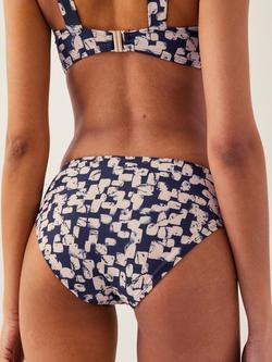 Monsoon Ania Square Bikini Bottoms, Black/White - view 2, Black/White