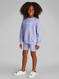 Calvin Klein Kids' Sweatshirt & Cycling Shorts Set, Purple Light, Purple Light