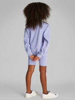 Calvin Klein Kids' Sweatshirt & Cycling Shorts Set, Purple Light - view 2, Purple Light