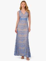 Gina Bacconi Ruth Maxi Dress, Black/Pink