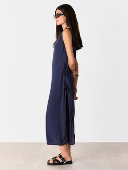 Whistles Tie Side Beach Dress, Navy