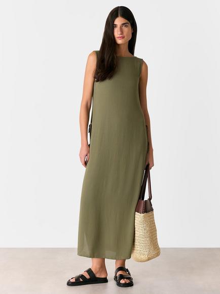 Whistles Tie Side Beach Dress, Khaki